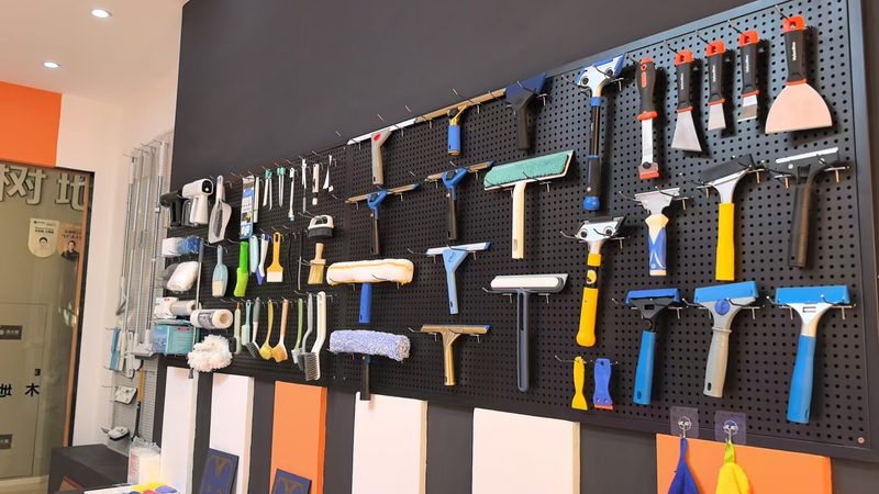 西柚管家32种专业保洁工具墙实拍